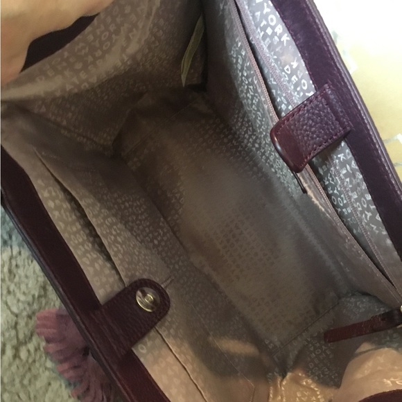 Vintage Kate Spade Suede Cowhide Leather Shoulder Bag - Picture 8 of 16